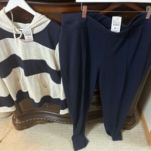 Ashley Stewart Navy Straight Leg Pants